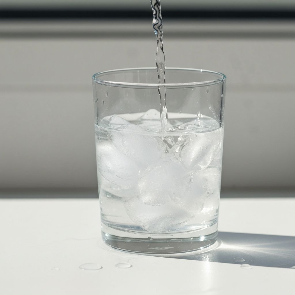 Friss víz pohárban hidratáció